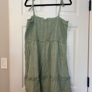 Pink Lily Textured Green Top